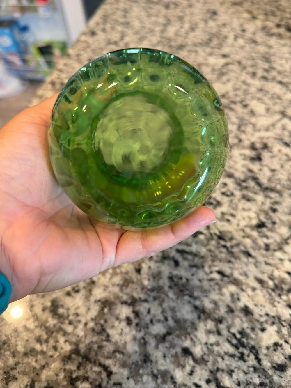 Anchor Hocking Green Glass Decorative Vase